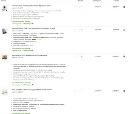 PoolsanaEinkaufsliste