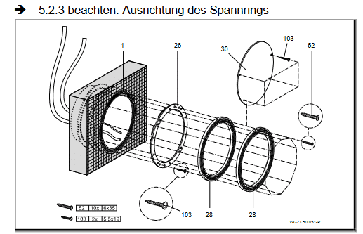 vormontageset-Einbau